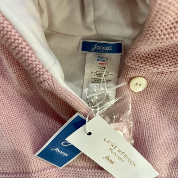 Jacadi Baby Girl Merino Wool Lined Jacket NWT - Picture 2 of 3